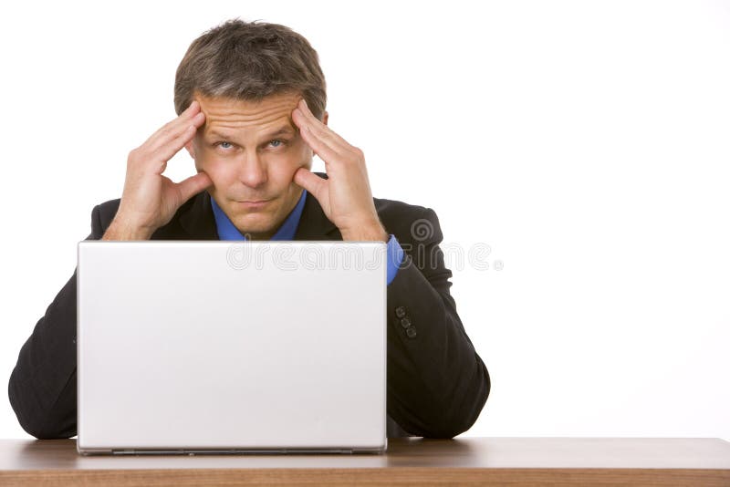 Empresário com aspeto stressado foto de stock royalty free