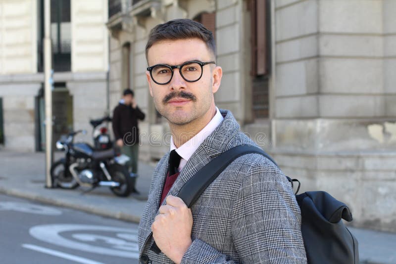 Classic looking businessman with a moustache. Classic looking businessman with a moustache.