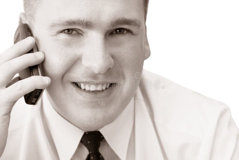 Homem de sorriso com telemóvel foto de stock royalty free Homem de sorriso com telemóvel foto de stock royalty free