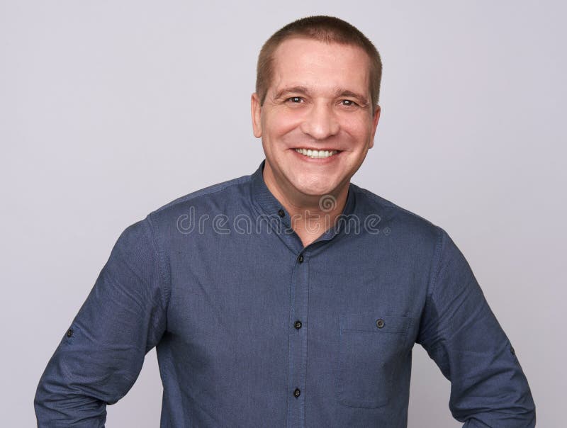 Homem de sorriso Toothy isolado imagem de stock Homem de sorriso Toothy isolado imagem de stock