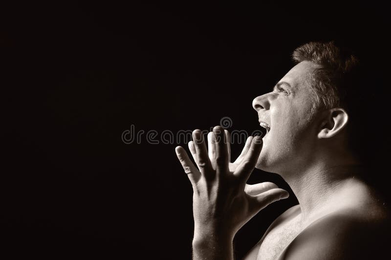 Homem desesperado imagem de stock