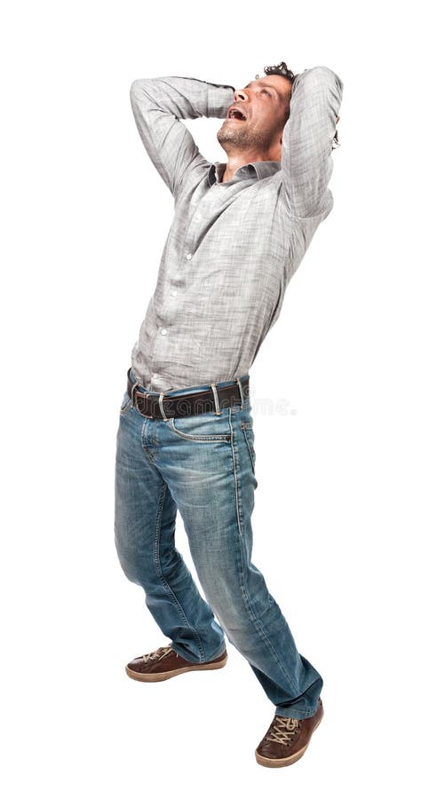 Homem desesperado fotos de stock royalty free Homem desesperado fotos de stock royalty free