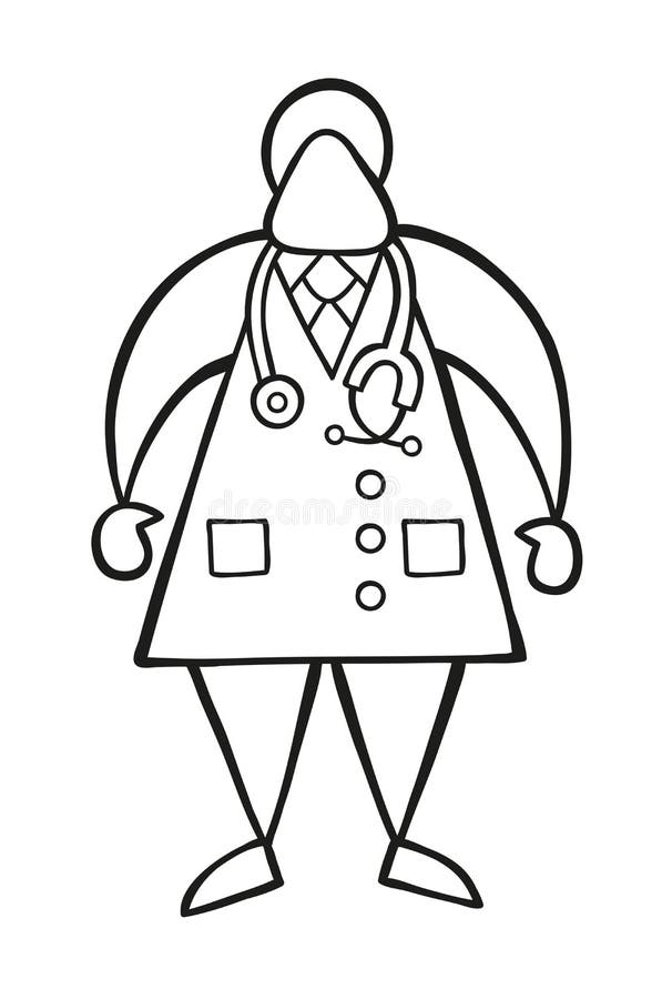 Homem do doutor dos desenhos animados do vetor que está com estetoscópio ilustração royalty free Homem do doutor dos desenhos animados do vetor que está com estetoscópio ilustração royalty free