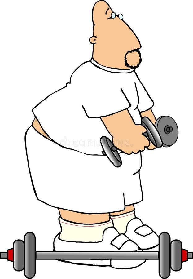 Download Homem do exercício ilustração stock. Ilustração de peso - 56809