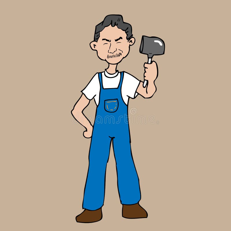 Homem do martelo ilustração royalty free Homem do martelo ilustração royalty free