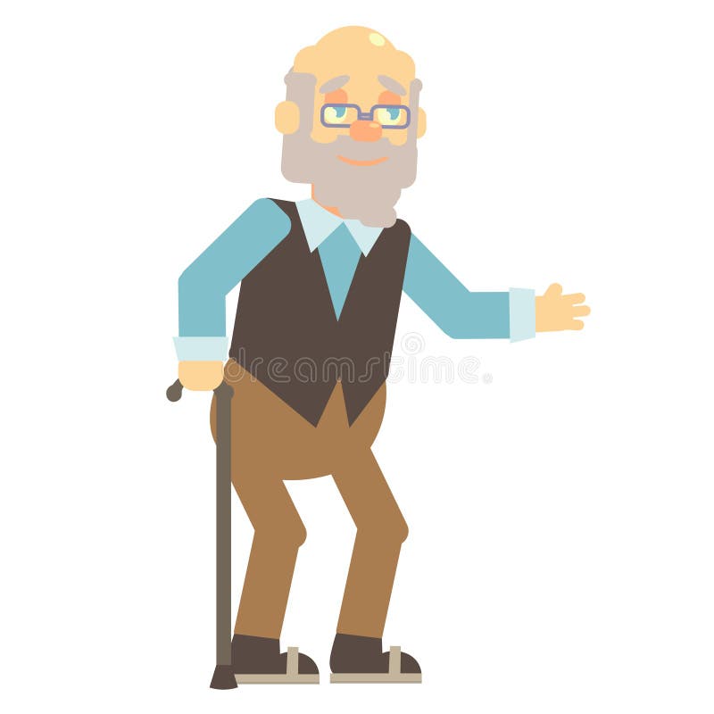 Homem idoso ilustração royalty free Homem idoso ilustração royalty free