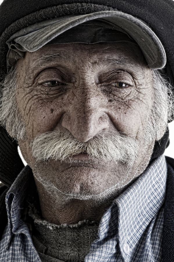 Homem libanês tradicional idoso com bigode foto de stock Homem libanês tradicional idoso com bigode foto de stock