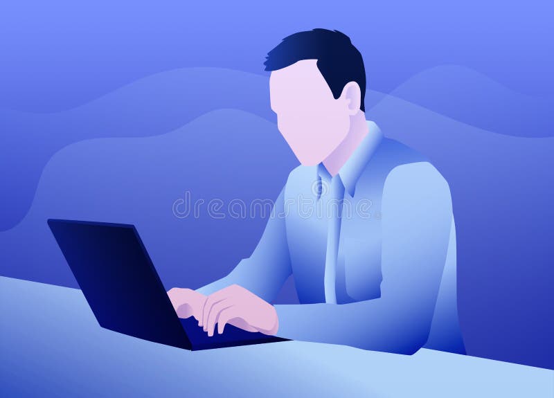 Homem no computador