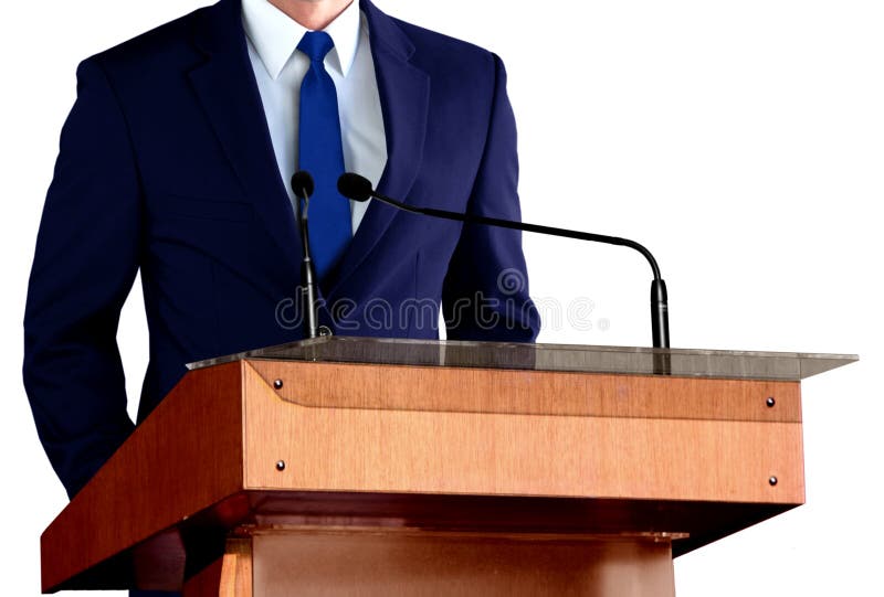 Homem que dá o discurso imagens de stock royalty free Homem que dá o discurso imagens de stock royalty free