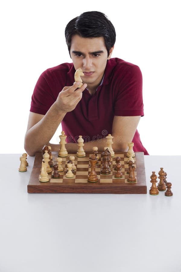 Dois jogadores de xadrez imagem de stock. Imagem de olhar - 25443533