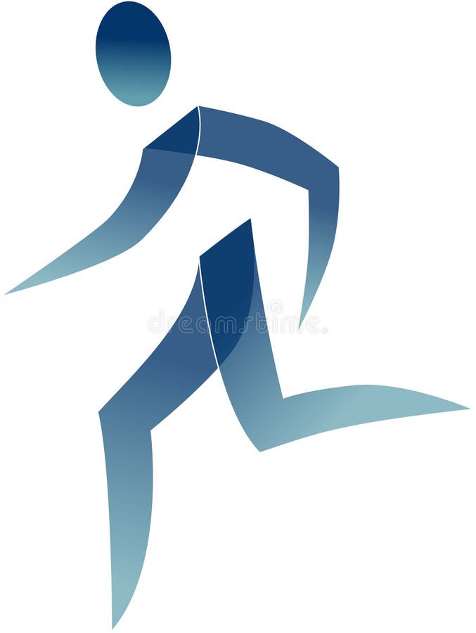 Homem Running ilustração royalty free Homem Running ilustração royalty free