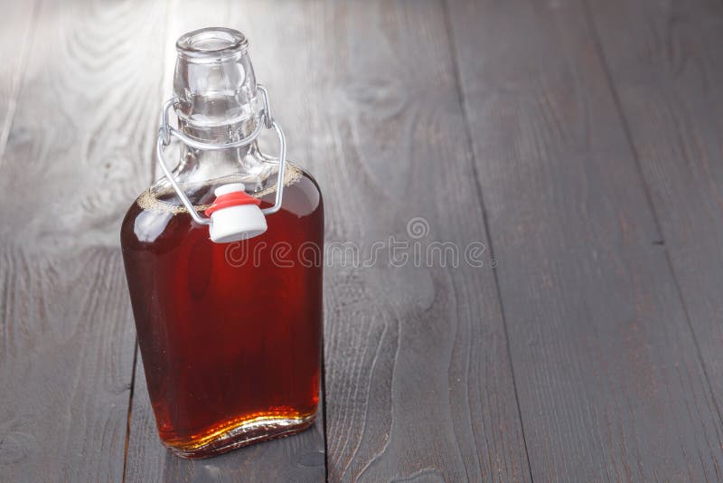 Homemade Alcohol Drinks are Being Served in Farm Tourism Stock Photo