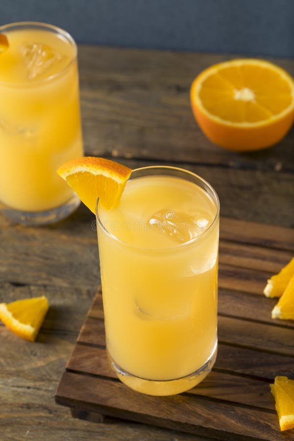 Homemade Alcoholic Gin and Juice Cocktail Stock Image Image of