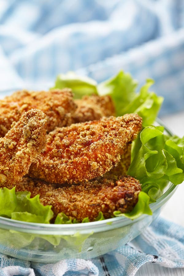 Homemade Baked Chicken Nuggets Stock Image - Image of homemade, poultry