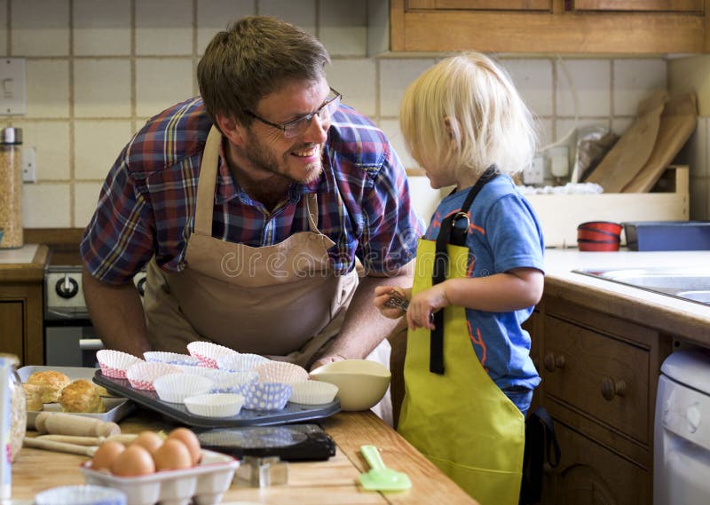 Homemade Baking Holiday Kid Son Concept stock image