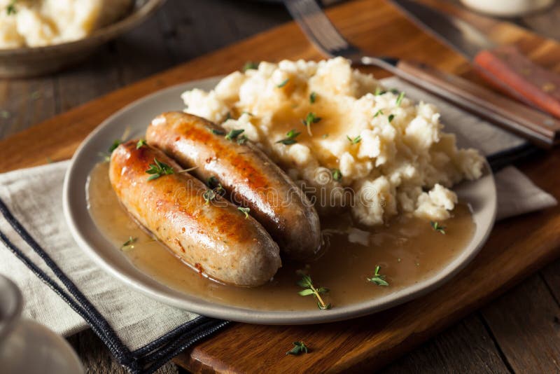 Homemade Bangers and Mash