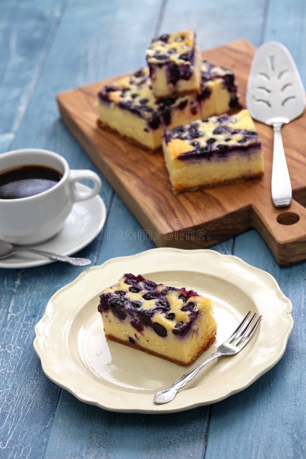 Homemade blueberry cheesecake