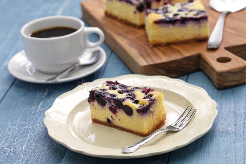 Homemade blueberry cheesecake