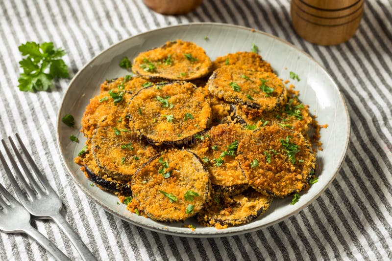 Homemade Breaded Baked Eggplant Stock Image Image of healthy, gourmet