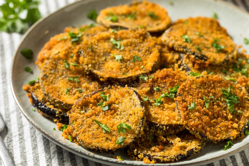 Homemade Breaded Baked Eggplant Stock Image Image of dinner