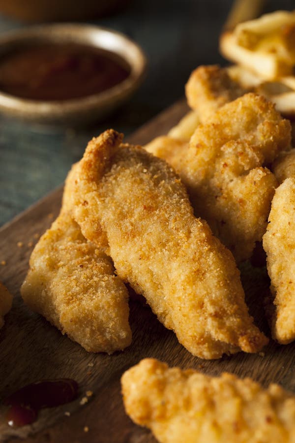 Homemade Breaded Chicken Tenders Stock Image - Image of tenders