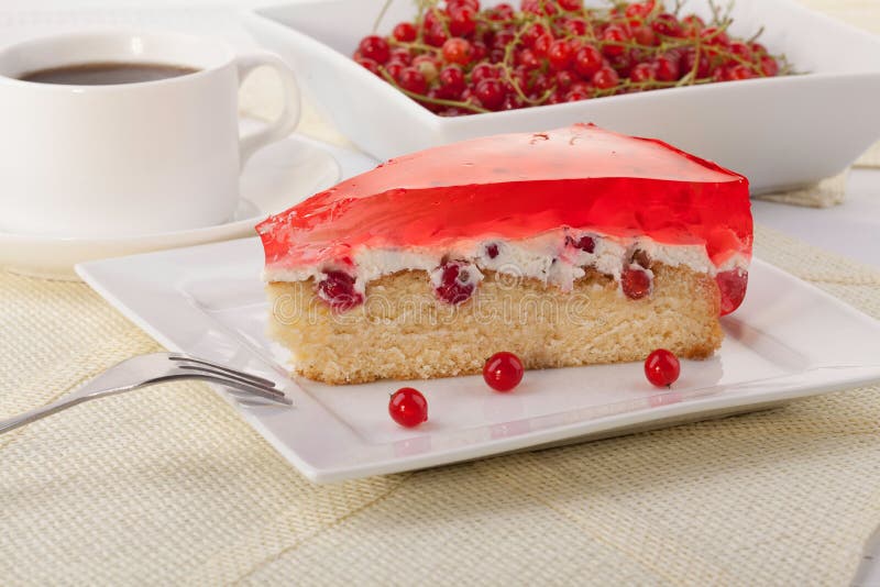 Homemade cake with jelly stock image. Image of dairy 190682529