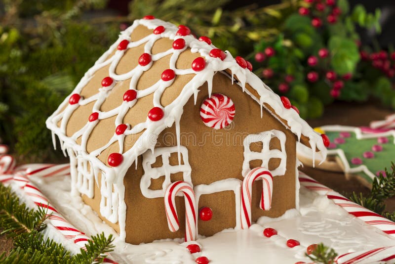 Homemade Candy Gingerbread House Stock Photo Image of christmas