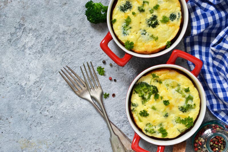 Homemade Casserole with Broccoli and Cheese Stock Image Image of