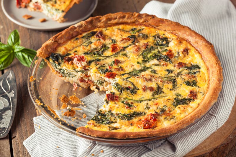 Homemade Cheesy Egg Quiche for Brunch Stock Photo - Image of dairy ...