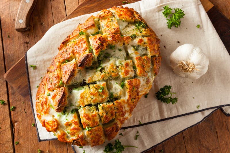 Homemade Cheesy Pull Apart Bread royalty free stock image