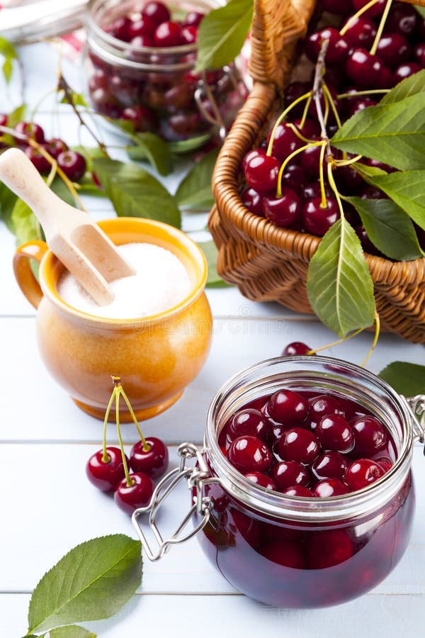 Homemade cherry compote stock image. Image of delicious 190127271