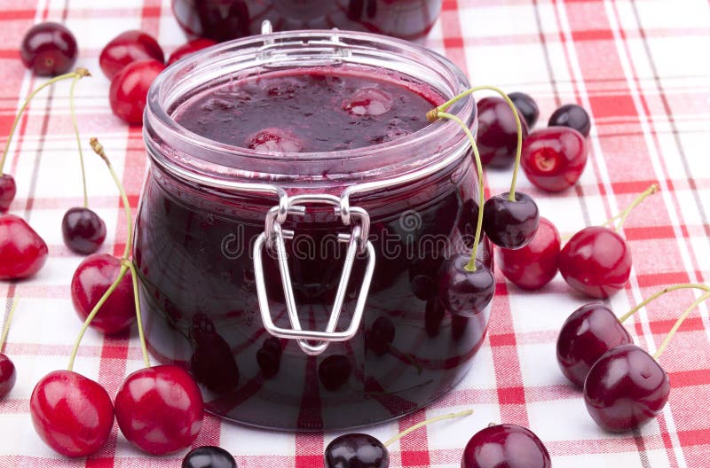 Homemade cherry jam