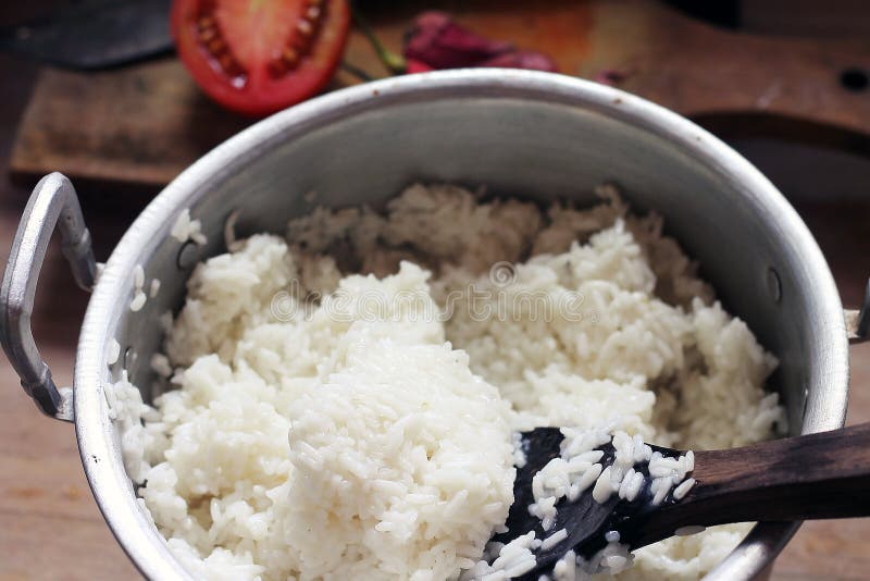 Homemade cooking rice royalty free stock images