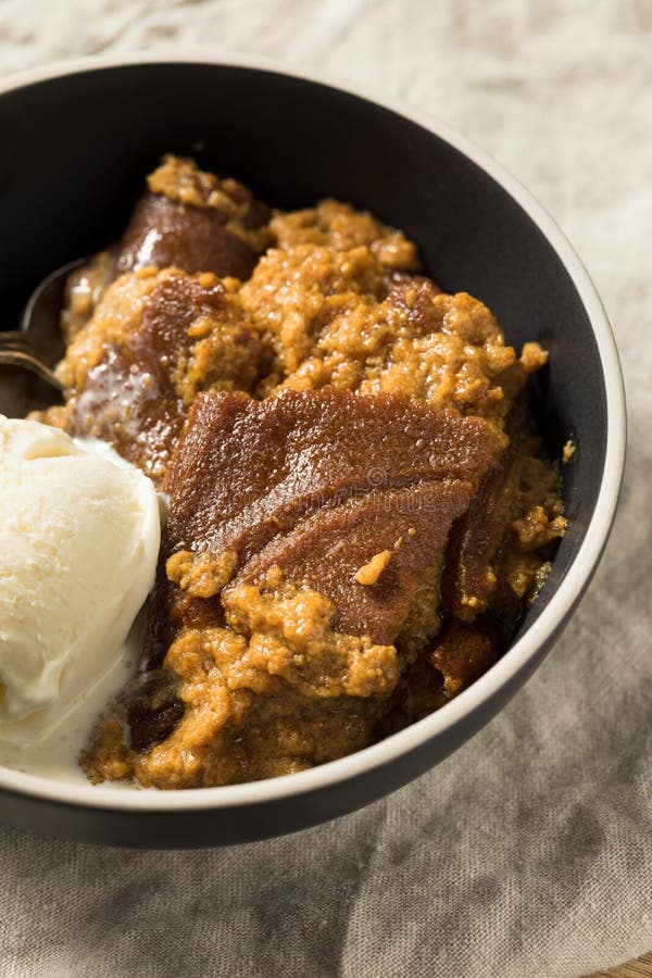 Homemade Cornmeal Indian Bread Pudding Stock Image Image of corn