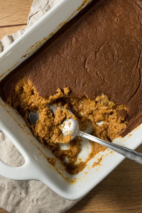 Homemade Cornmeal Indian Bread Pudding Stock Image Image of corn