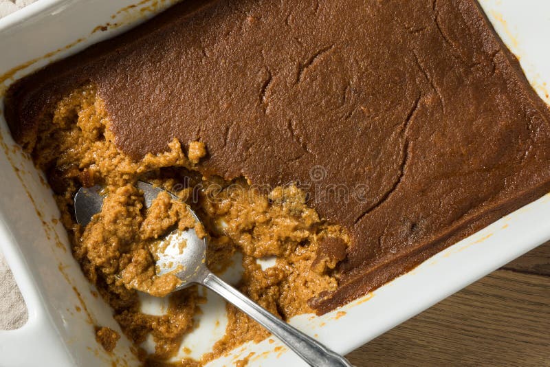 Homemade Cornmeal Indian Bread Pudding Stock Photo Image of snack