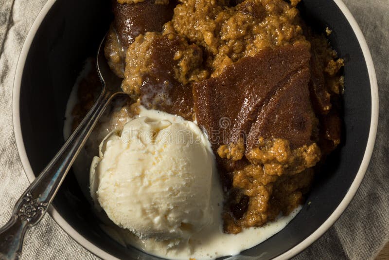 Homemade Cornmeal Indian Bread Pudding Stock Photo Image of sweets