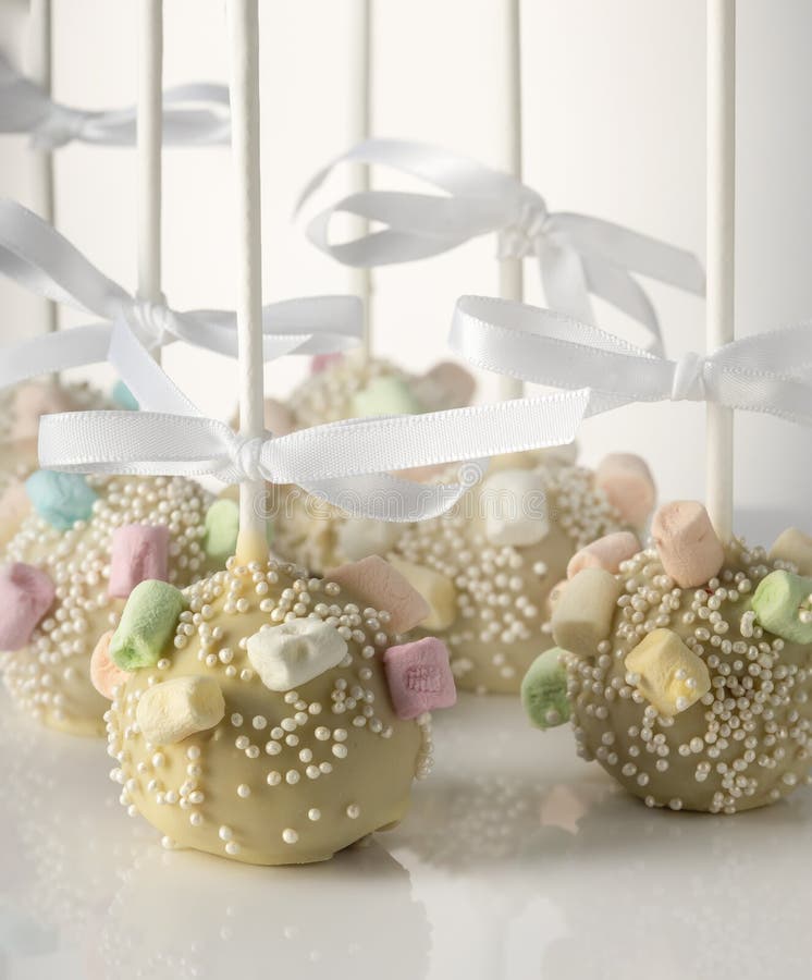 Homemade Decorated Cake Pops Candy Sticks Stock Photo Image of