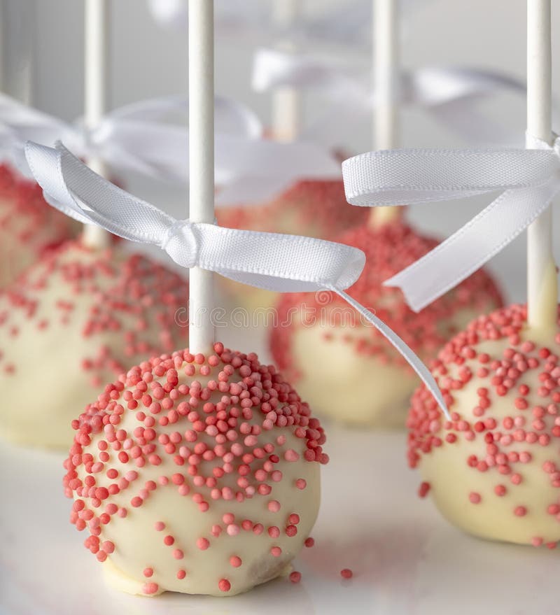 Homemade Decorated Cake Pops Candy Sticks Stock Image Image of