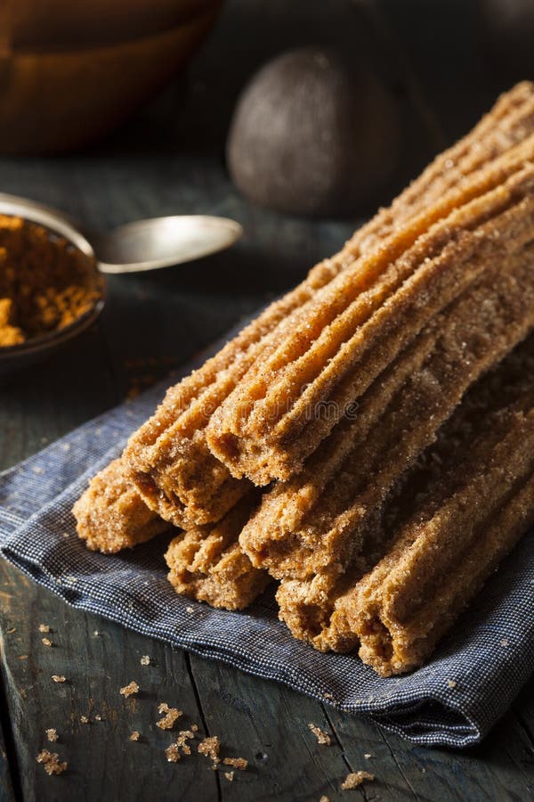 Homemade Deep Fried Churros Stock Photo Image of snack, food 46523754
