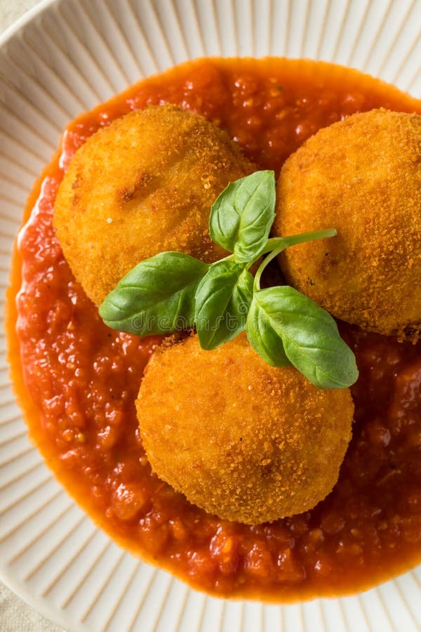 Homemade Deep Fried Risotto Arancini Stock Photo - Image of appetizer ...