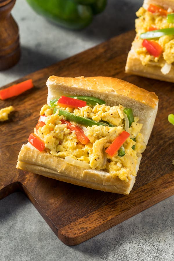 Homemade Easter Pepper and Egg Sandwich Stock Photo Image of lent
