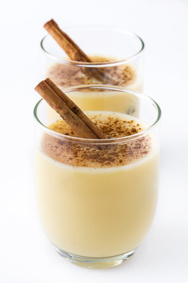 Homemade Eggnog With Cinnamon . Typical Christmas Dessert ...