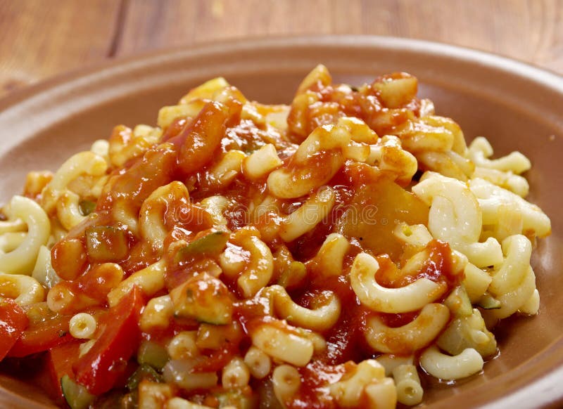 Homemade Elbow Macaroni Pasta Stock Photo Image of onion, pasta 36250872