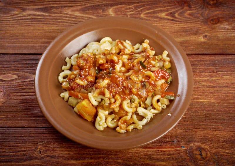 Homemade Elbow Macaroni Pasta Stock Photo Image of onion, pasta 36250872