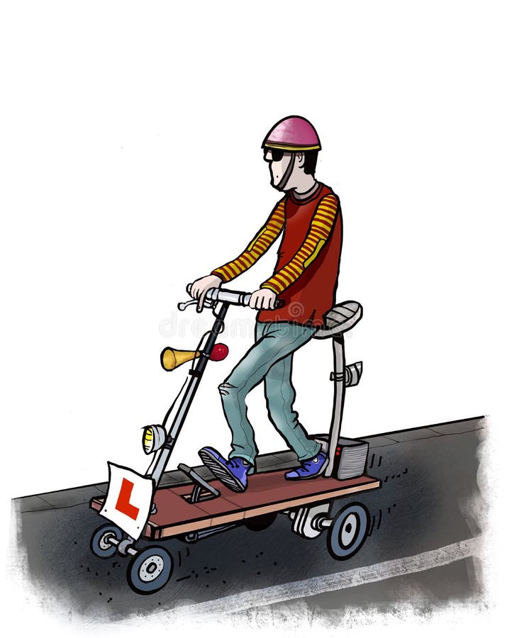 Electric Scooter Three Wheels Moped Logo Vector Stock Vector - Illustration  of flat, electric: 260043158