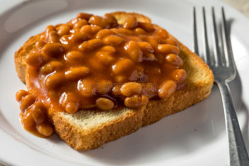 Homemade English Beans on Toast Stock Image Image of british