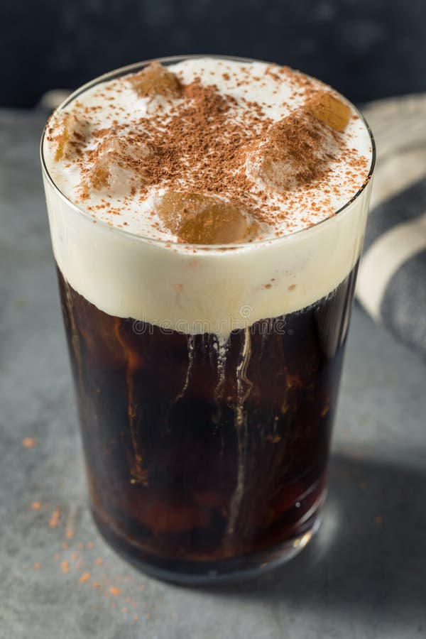 Homemade Espresso Iced Einspanner Coffee Stock Image Image of brown