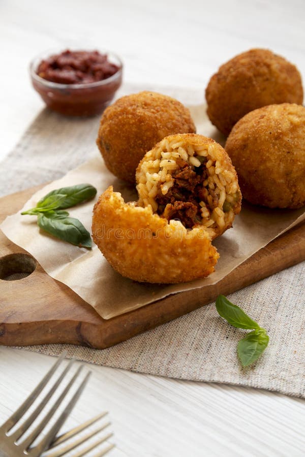 Homemade Fried Arancini With B