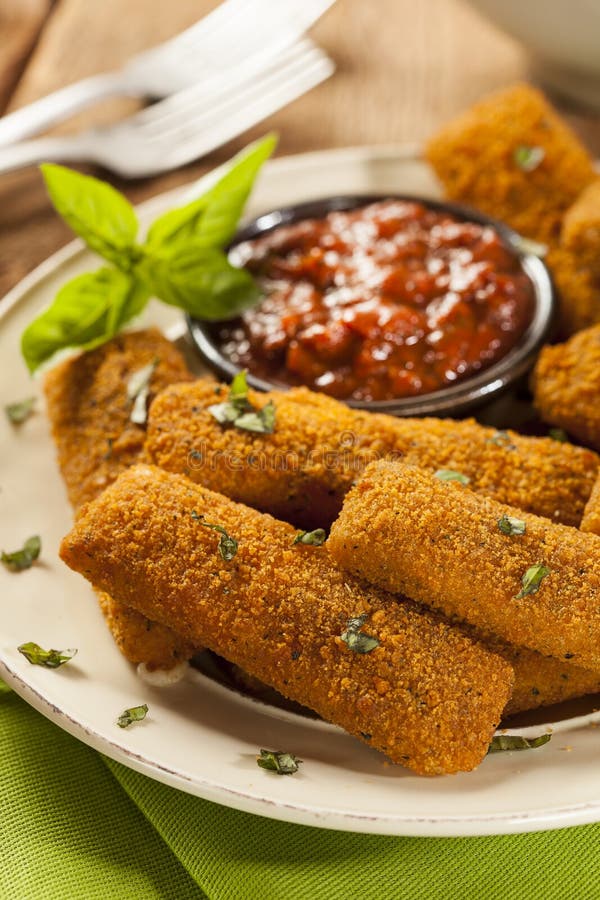 Homemade Fried Mozzarella Sticks Stock Photo Image of tasty, cheese